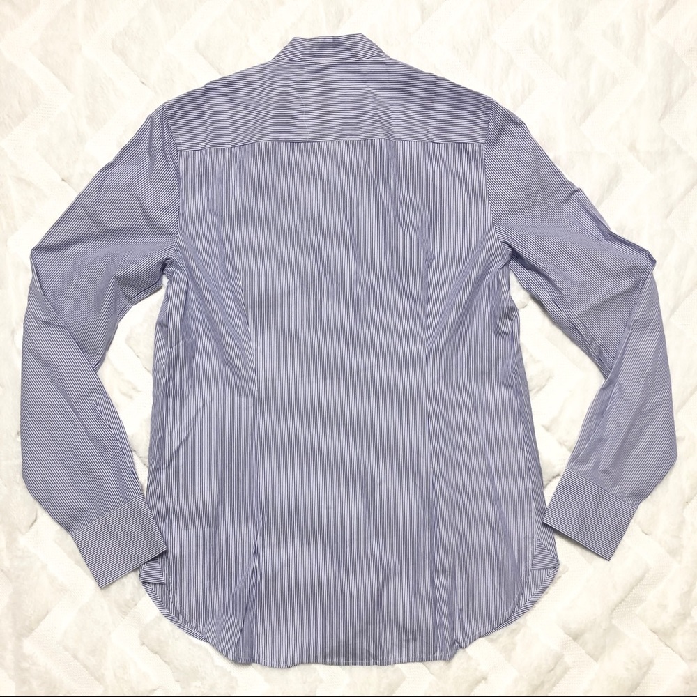 Jcrew Thomas Mason Pleated Button Front Shirt Sz 2 - Picture 3 of 8